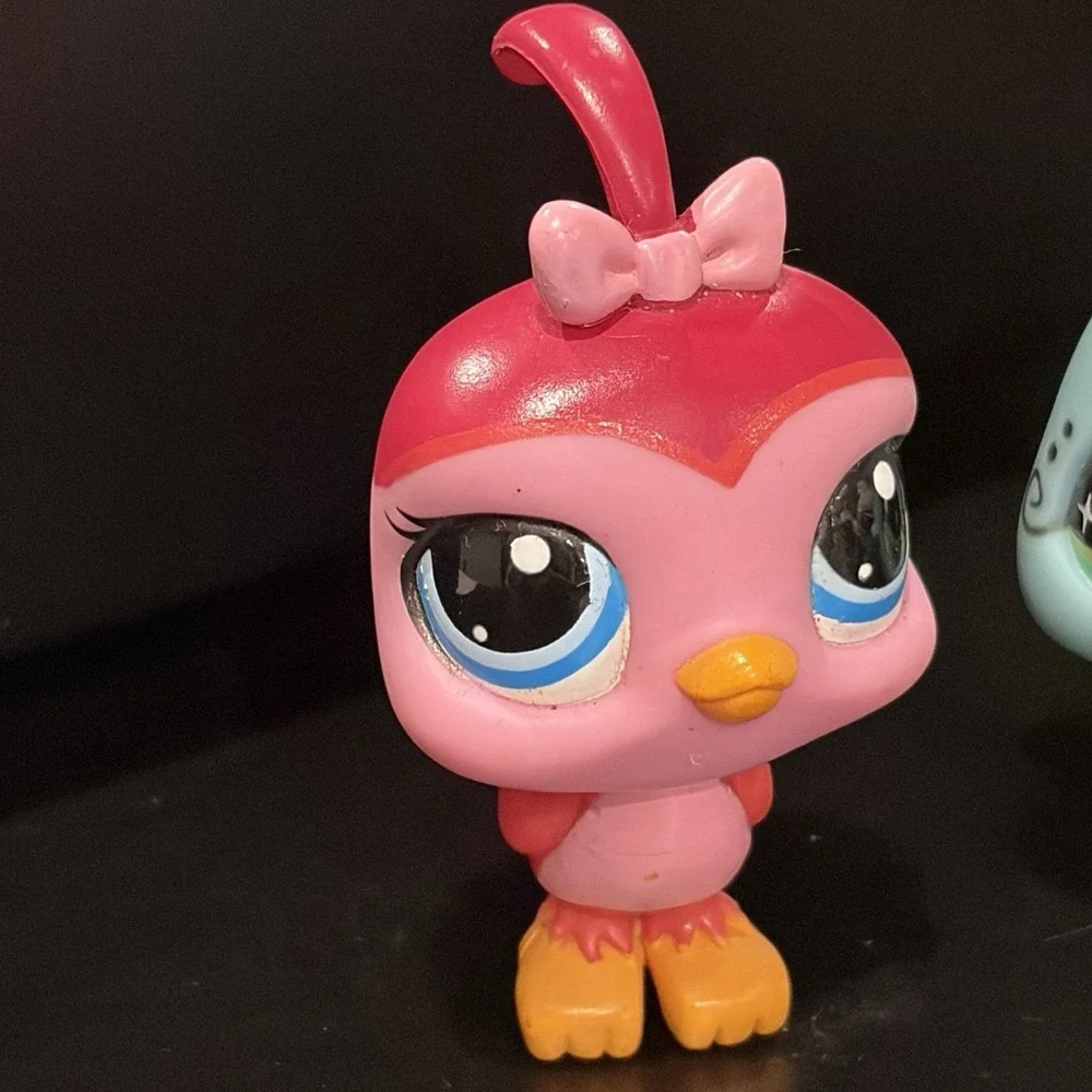 Littlest Pet Shop LPS Bird Lot 4 Figures Robin Peacock‎ Rooster Hasbro Authentic